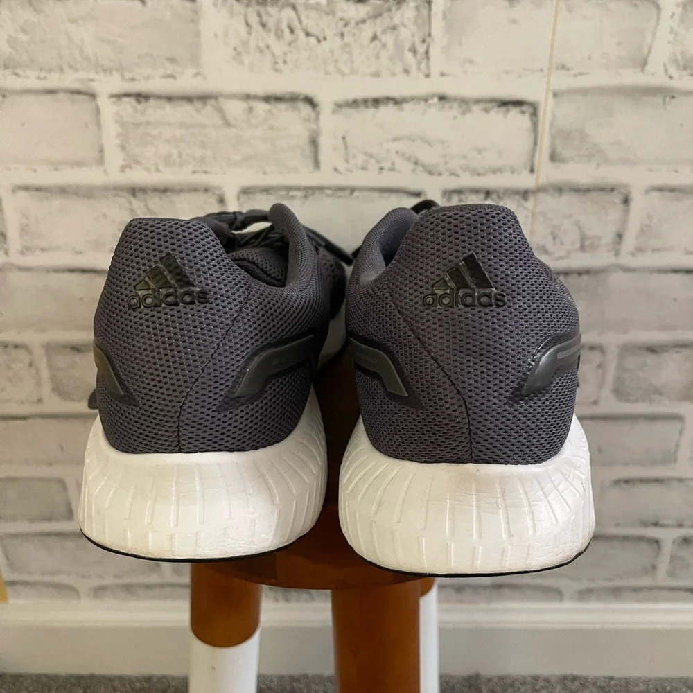 Men’s Adidas dark gray with black Run Falcon lace up athletic sneakers Size 12 - Picture 4 of 7
